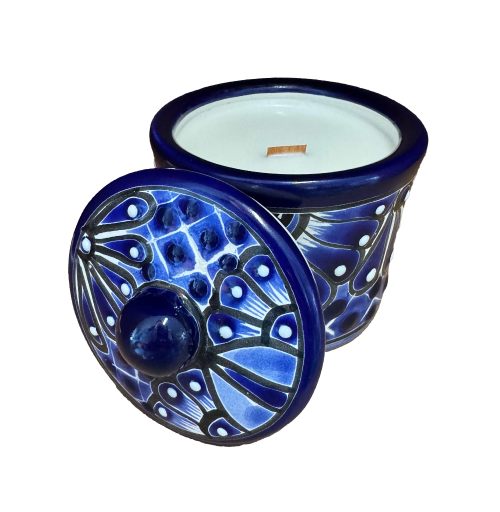 Talavera Cylinder Candle Jar