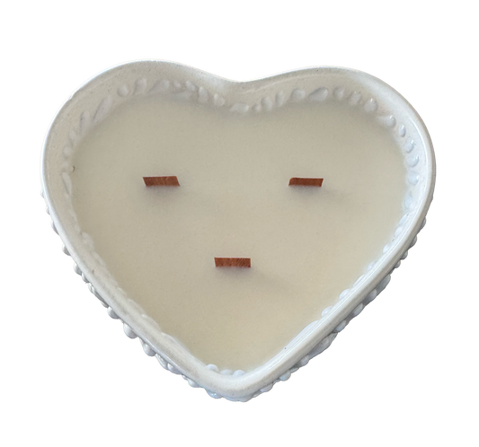 Talavera Heart Bowl Candle