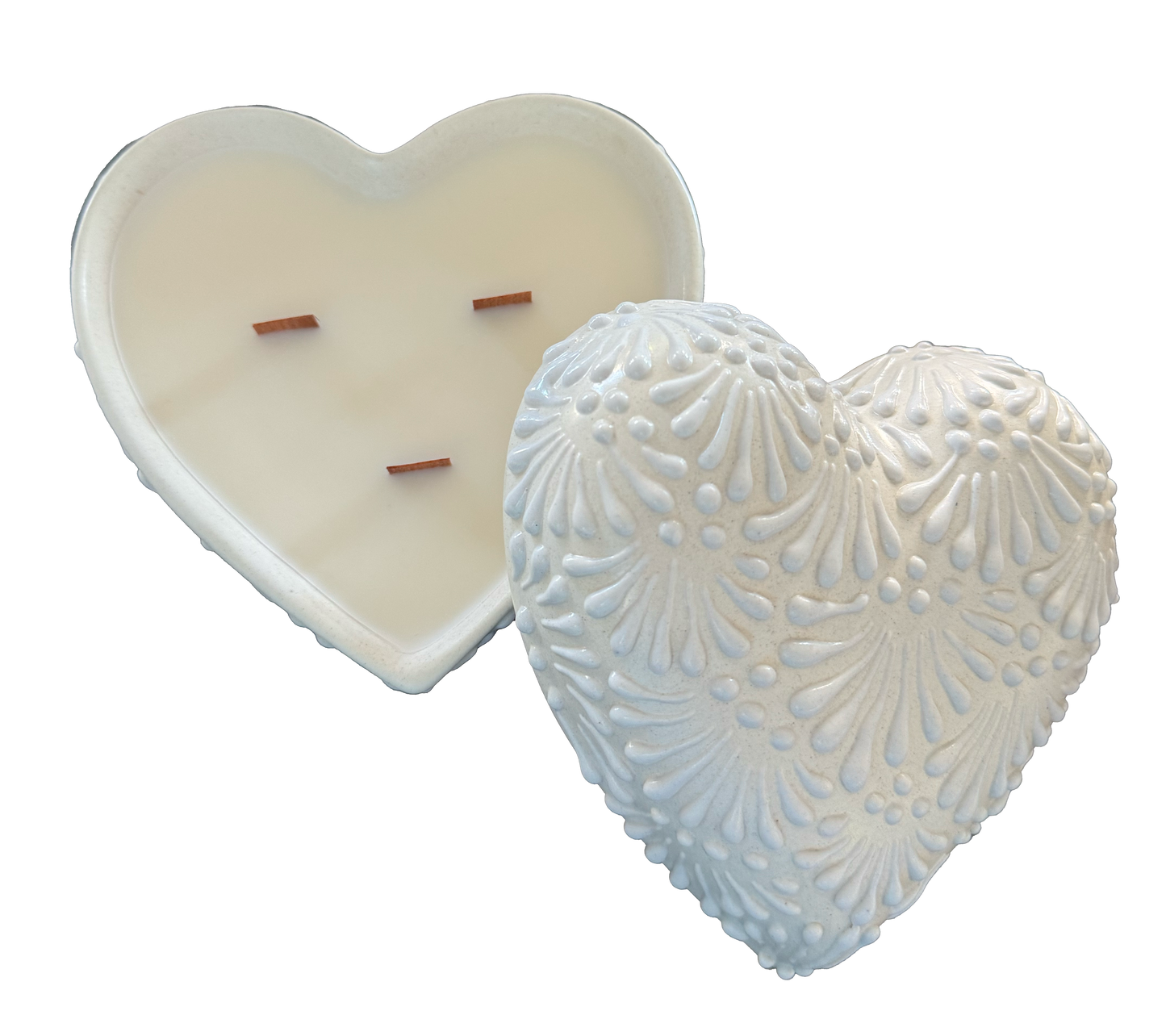 Talavera Heart Jewelry Case Candle