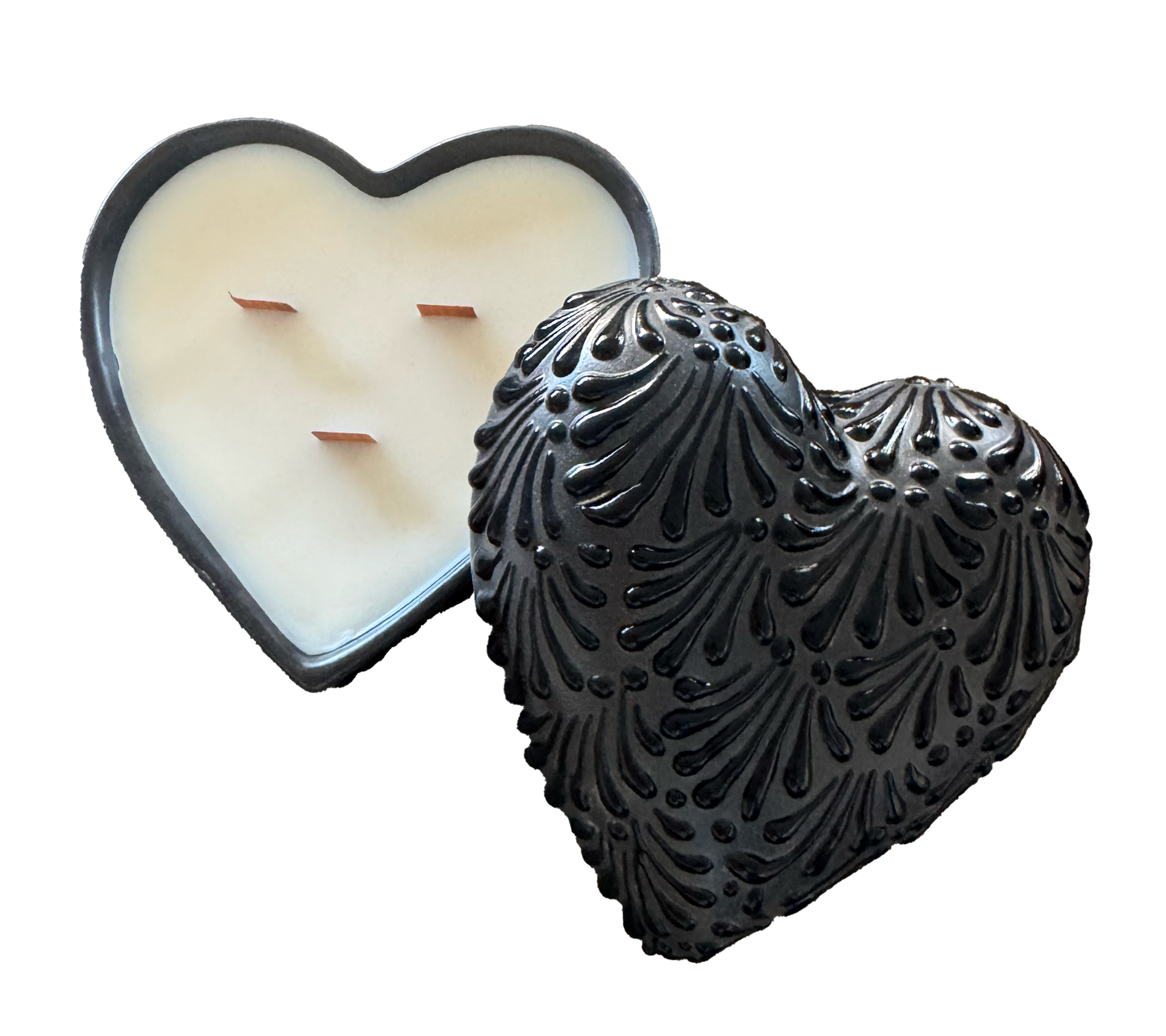 Talavera Heart Jewelry Case Candle