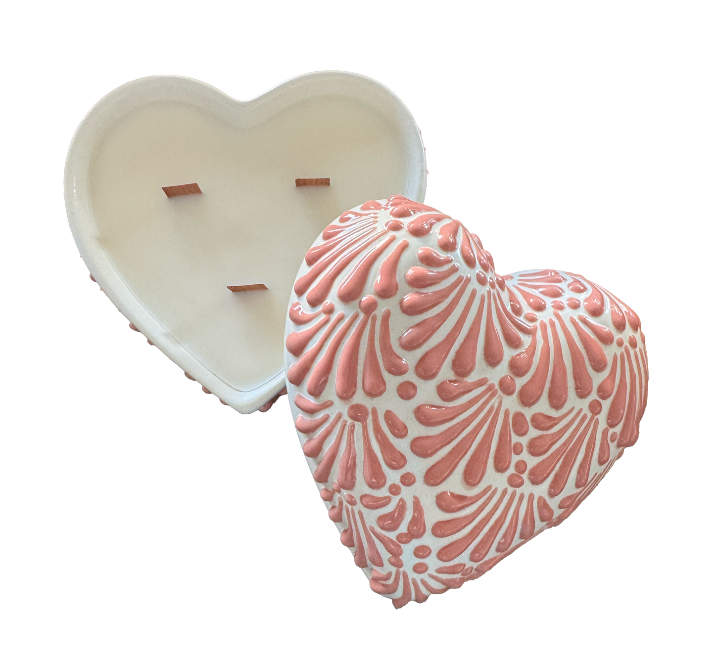 Talavera Heart Jewelry Case Candle