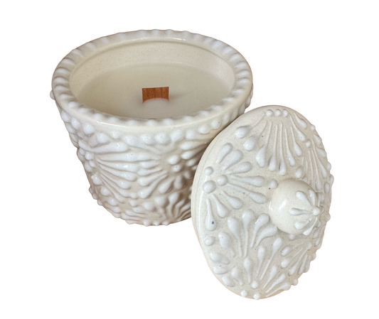 Talavera Cylinder Candle Jar