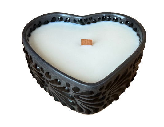 Talavera Heart Bowl Candle