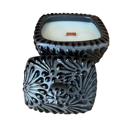 Talavera Rectangle Candle Jar