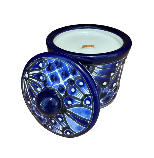 Talavera Cylinder Candle Jar