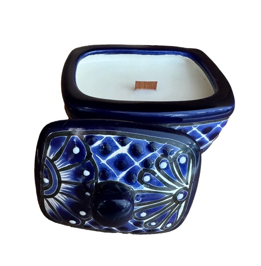 Talavera Rectangle Candle Jar