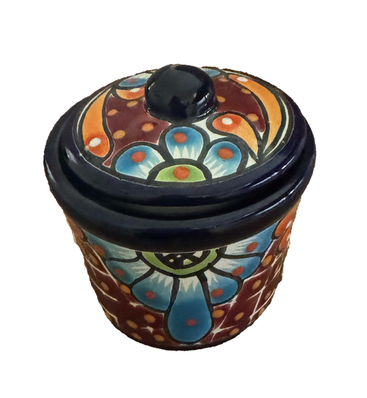 Talavera Cylinder Candle Jar