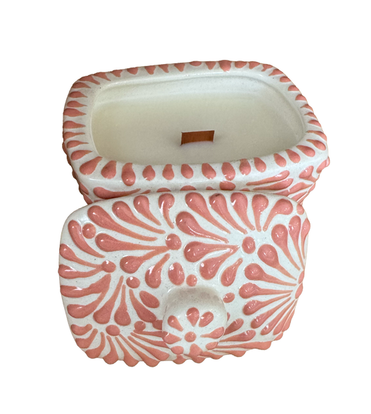 Talavera Rectangle Candle Jar