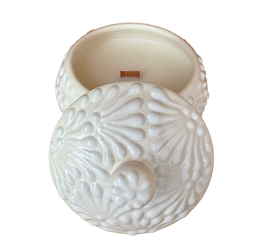 Talavera Round Candle Jar
